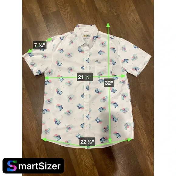 Tipsy Elves MEN'S GORILLA THRILLA HAWAIIAN SHIRT Surf White Blue Pink Size XL - Picture 9 of 10